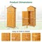 Natural Outdoor Garden Storage Cabinet 70 Inch with Foldable Table